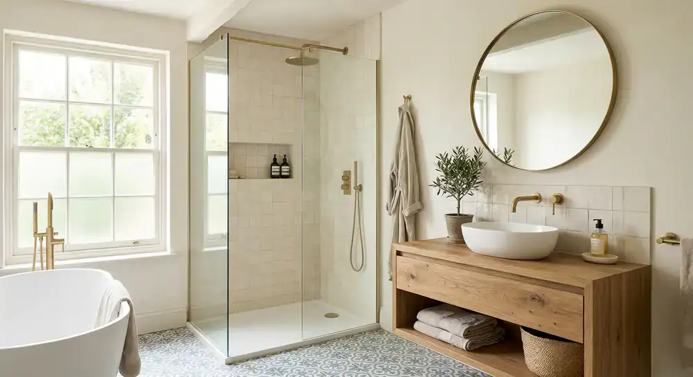 Modernes Badezimmer Interieur im Plovance Studio